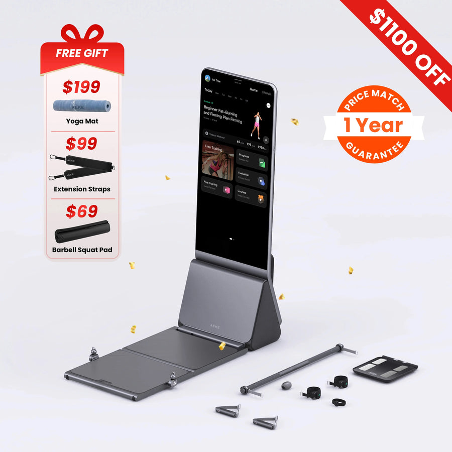 Séance guidée sur le Fitness Mirror K1 avec écran 4K